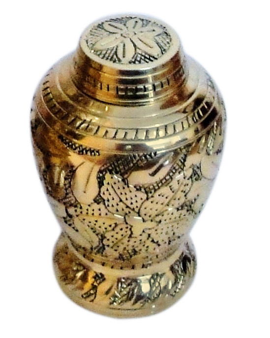 Pleasant Solace Keepsake Urn Brass