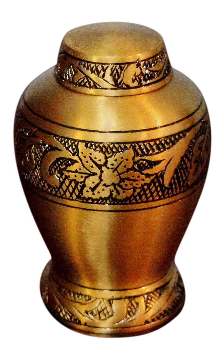 Soulful Peace Brass Keepsake Urn