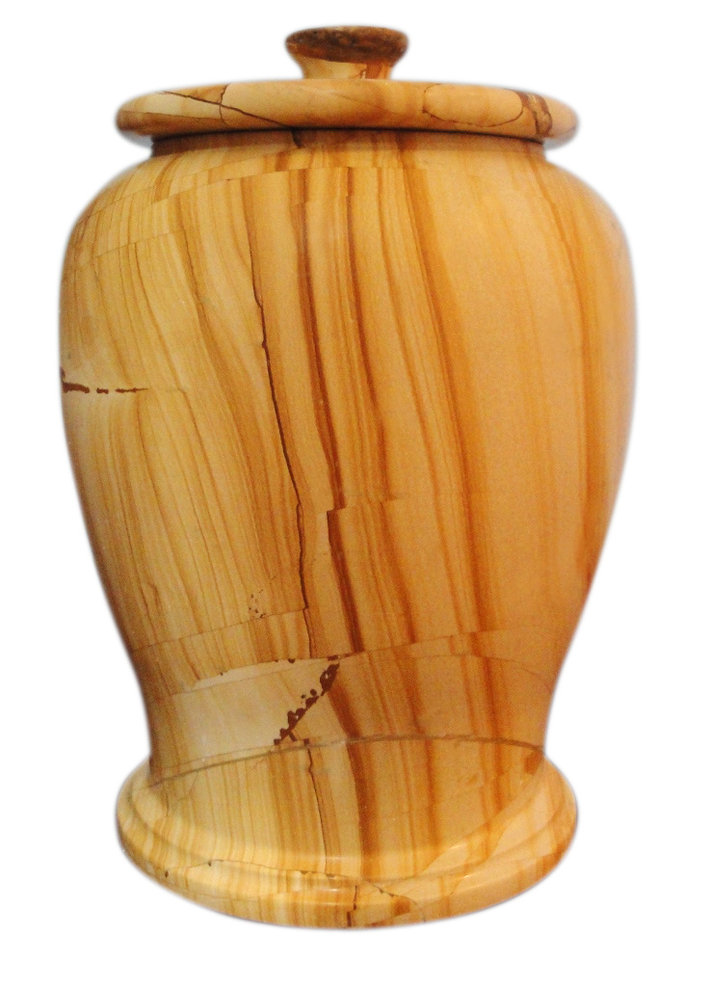 Teakwood Marble Adult Cremation Urn