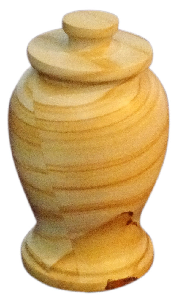 Teakwood Marble Keepsake Urn